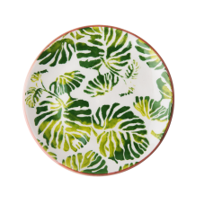 Ceramic Lunch Plate Tropic Leaf Print By Rice DK